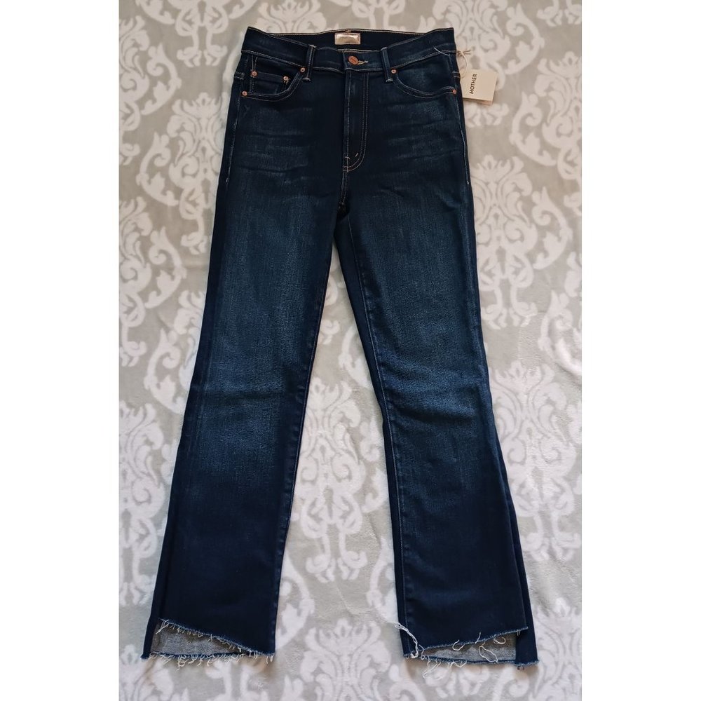 MOTHER Insider Crop Jeans with Step Fray Home Movies Wash/NWT, Size 26 (4)